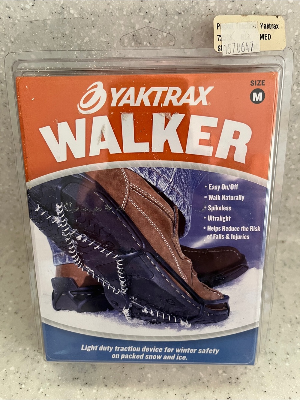 YAKTRAX WALKER Ice Snow Traction Device Sz M NIP Winter Safety On Snow/Ice